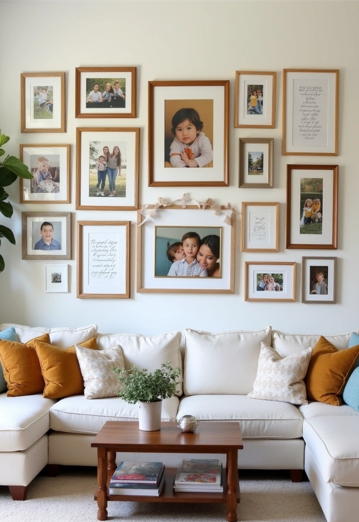 22 Pretty Room Ideas to Transform Your Living Space - 20. Family Gallery Wall