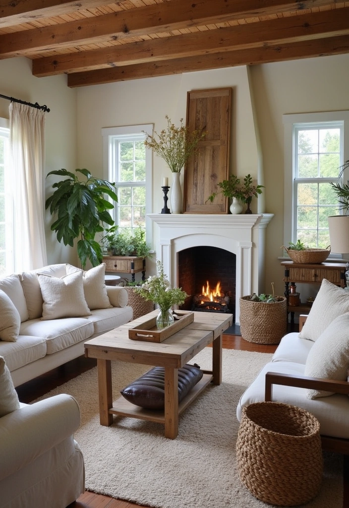 22 Pretty Room Ideas to Transform Your Living Space - 4. Rustic Farmhouse Charm