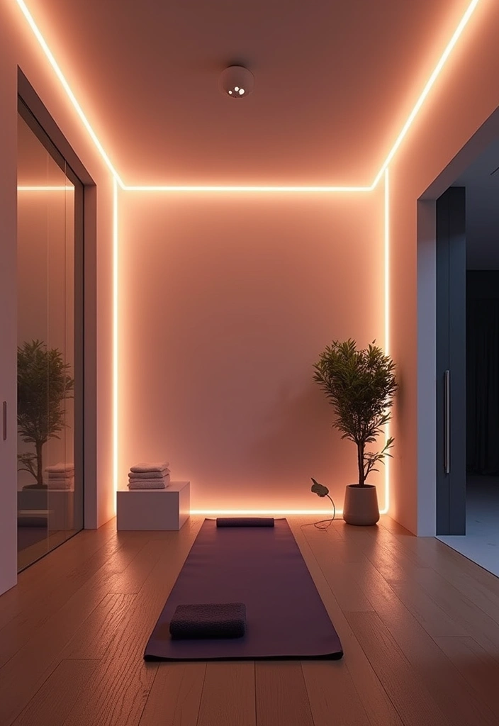 22 Small Workout Room Ideas - 16. Bright Lighting Solutions