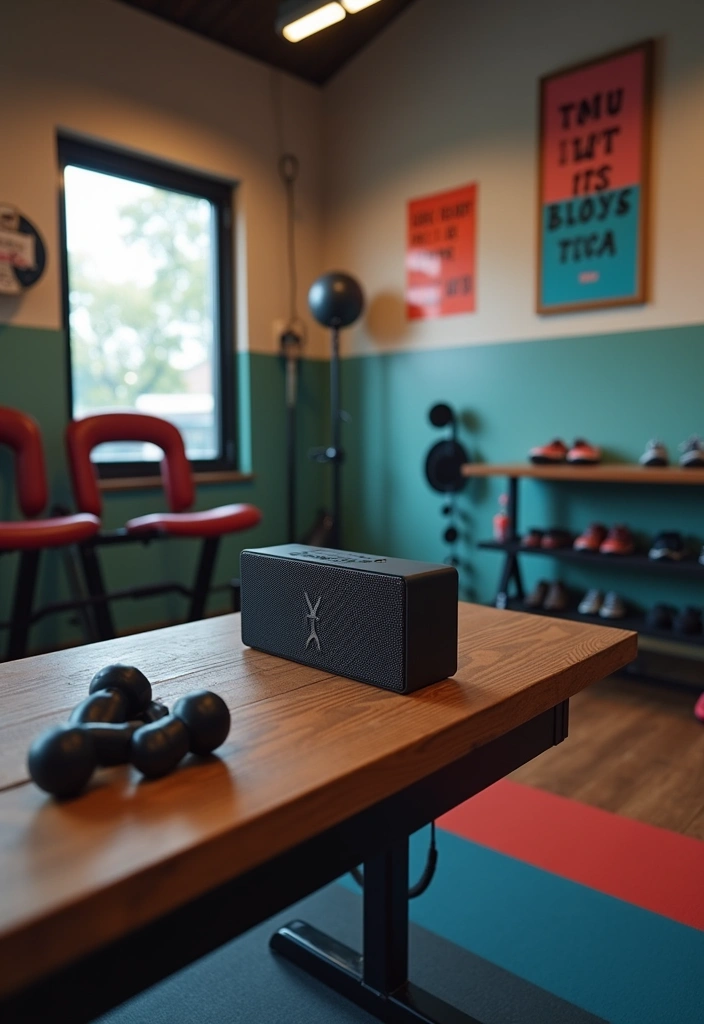 22 Small Workout Room Ideas - 20. Incorporating a Sound System