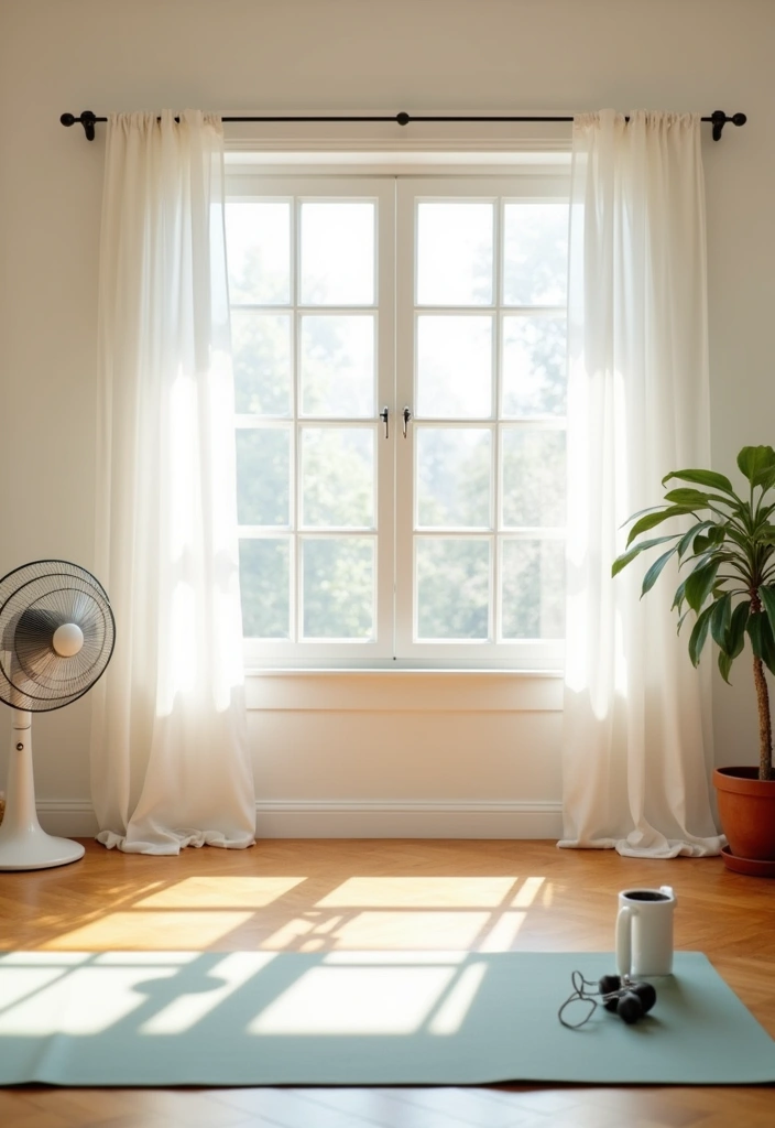 22 Small Workout Room Ideas - 5. Natural Light and Ventilation