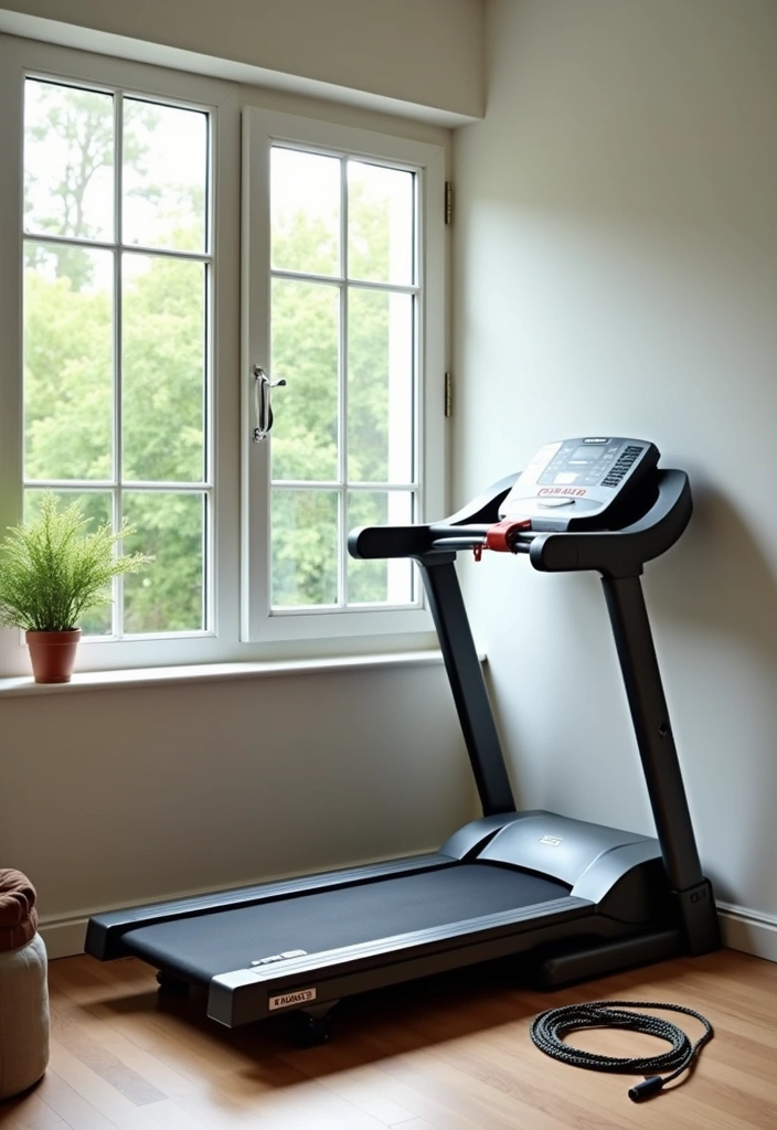 22 Small Workout Room Ideas - 7. Compact Cardio Equipment