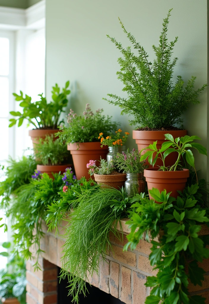 22 Spring Mantel Decorating Ideas - 6. Fresh Greenery Galore