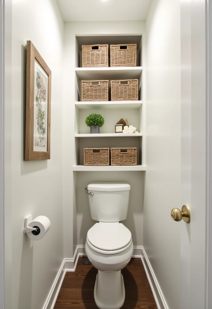 22 Water Closet Ideas for Stylish Small Spaces - 14. Smart Storage Solutions