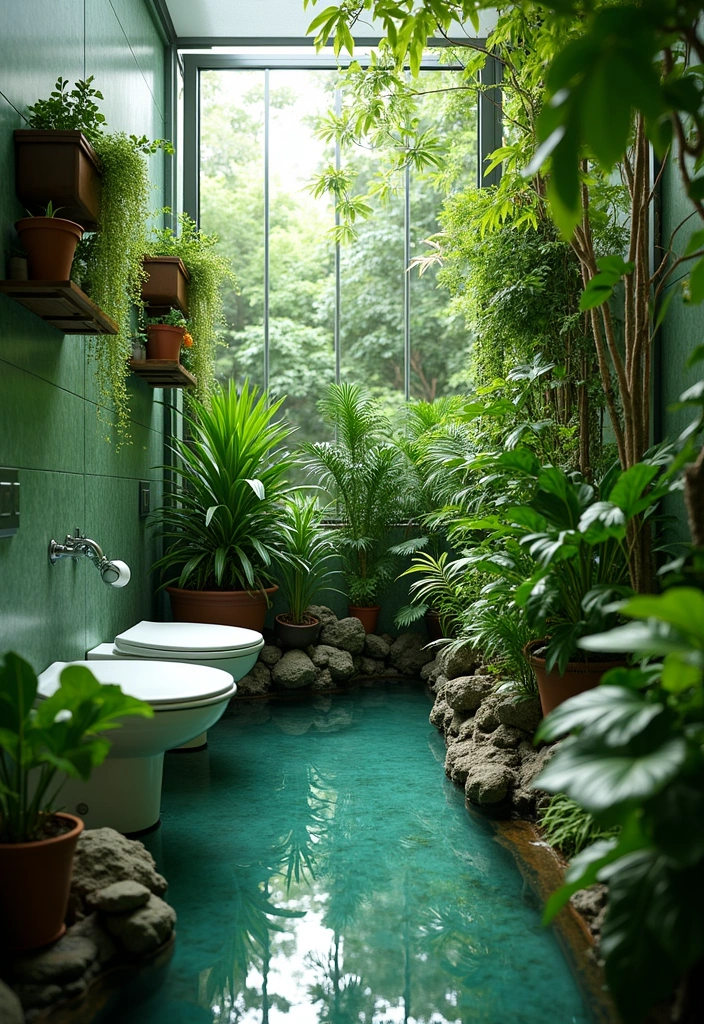 22 Water Closet Ideas for Stylish Small Spaces - 16. Green Oasis