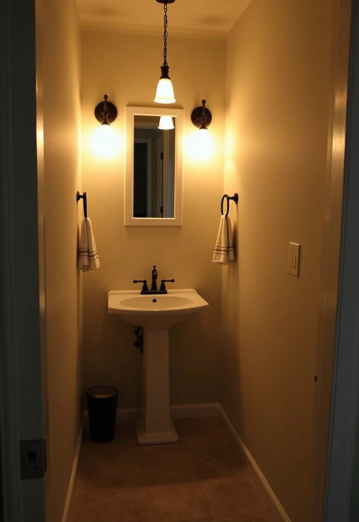 22 Water Closet Ideas for Stylish Small Spaces - 19. Layered Lighting