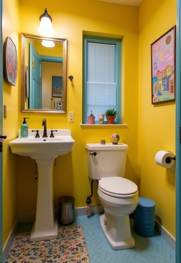 22 Water Closet Ideas for Stylish Small Spaces - 21. Fun and Whimsical