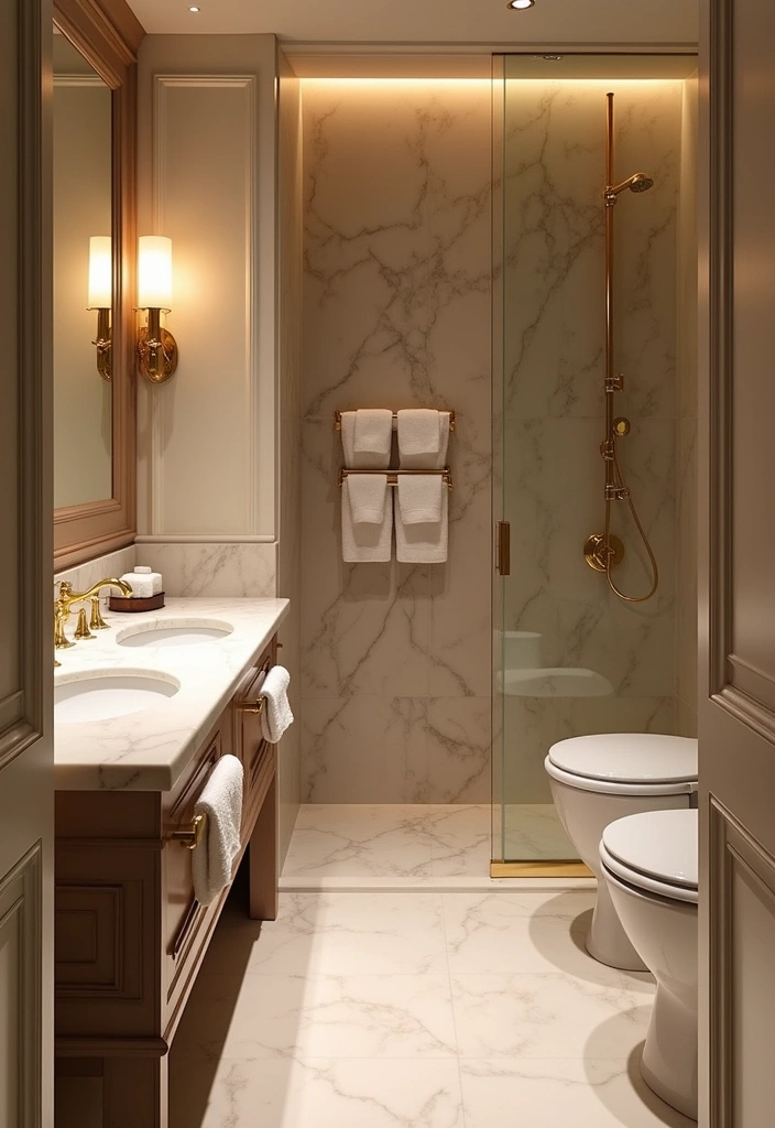 22 Water Closet Ideas for Stylish Small Spaces - 9. Luxurious Touches