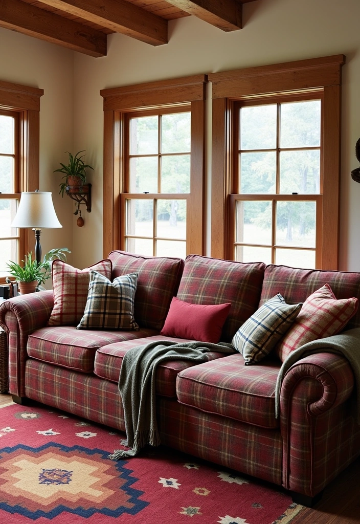 22 Western Living Room Ranch Style Ideas - 17. Layering Patterns