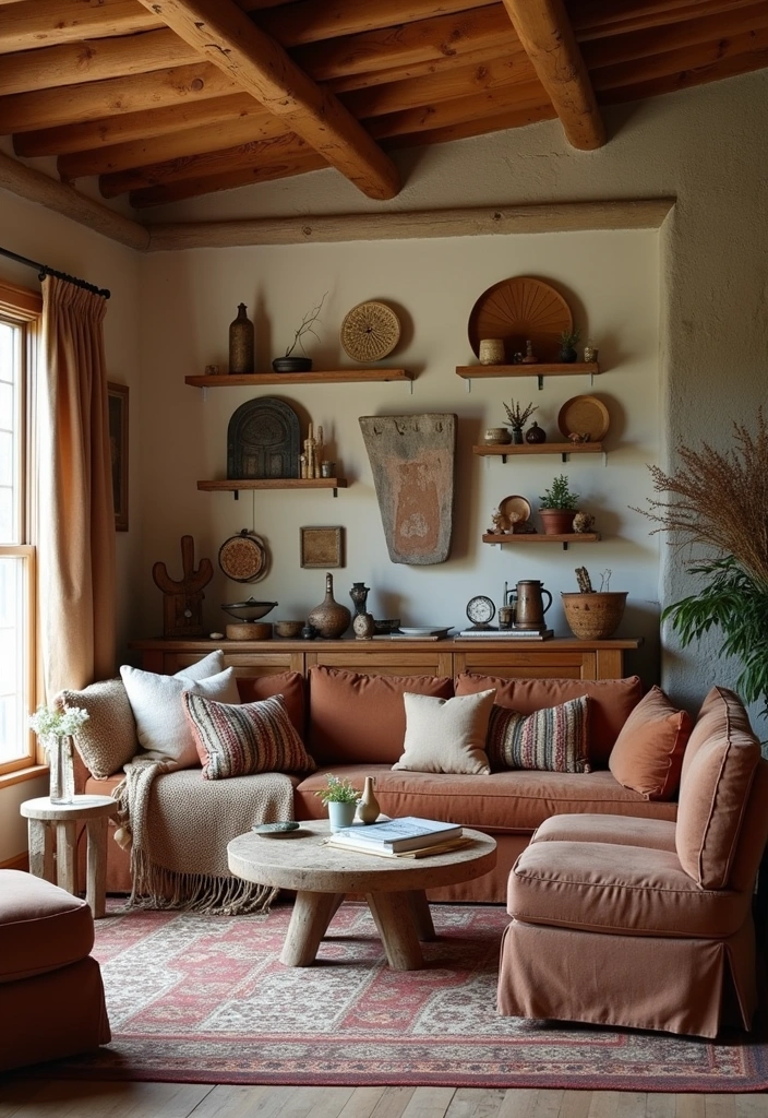 22 Western Living Room Ranch Style Ideas - 22. Embracing Local Craftsmanship