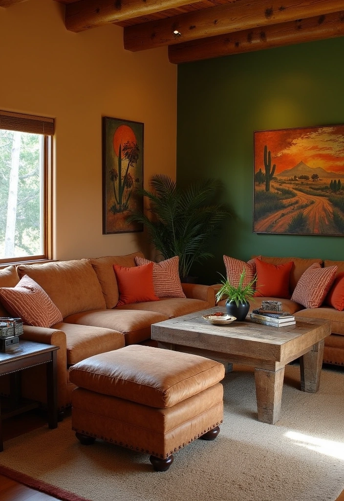 22 Western Living Room Ranch Style Ideas - 3. Earthy Color Palettes