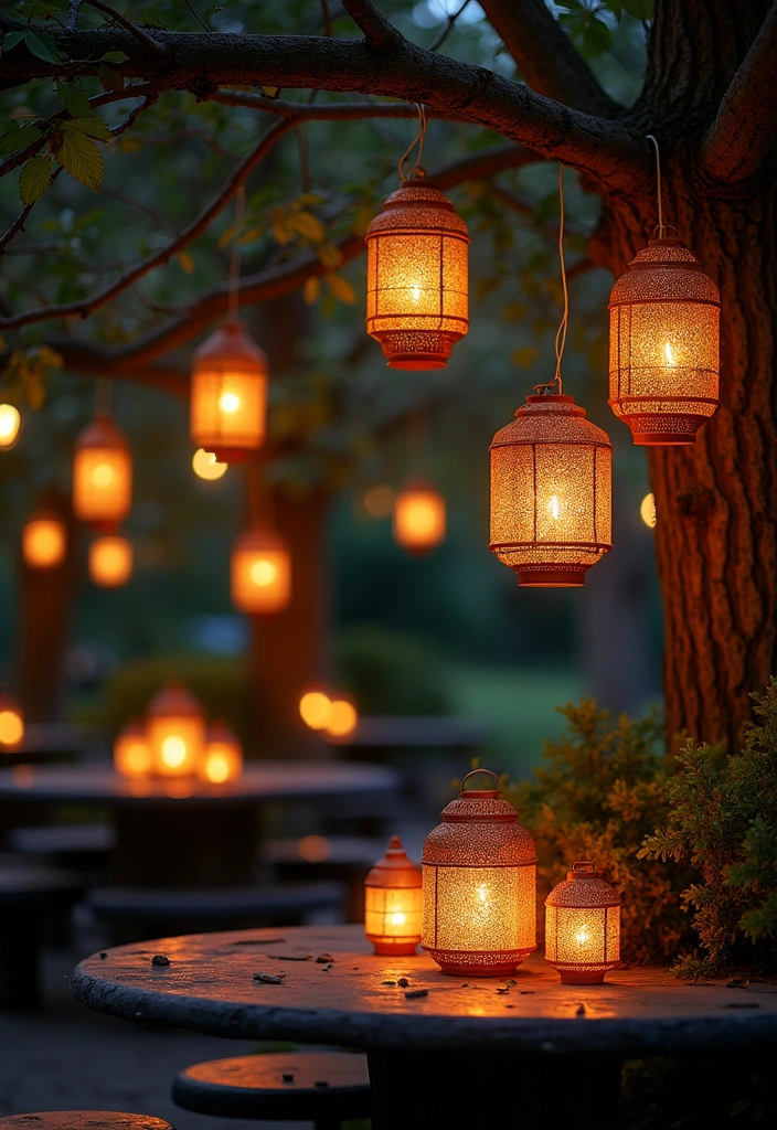 23 Garden Party Decor Ideas - 9. Charming Lanterns