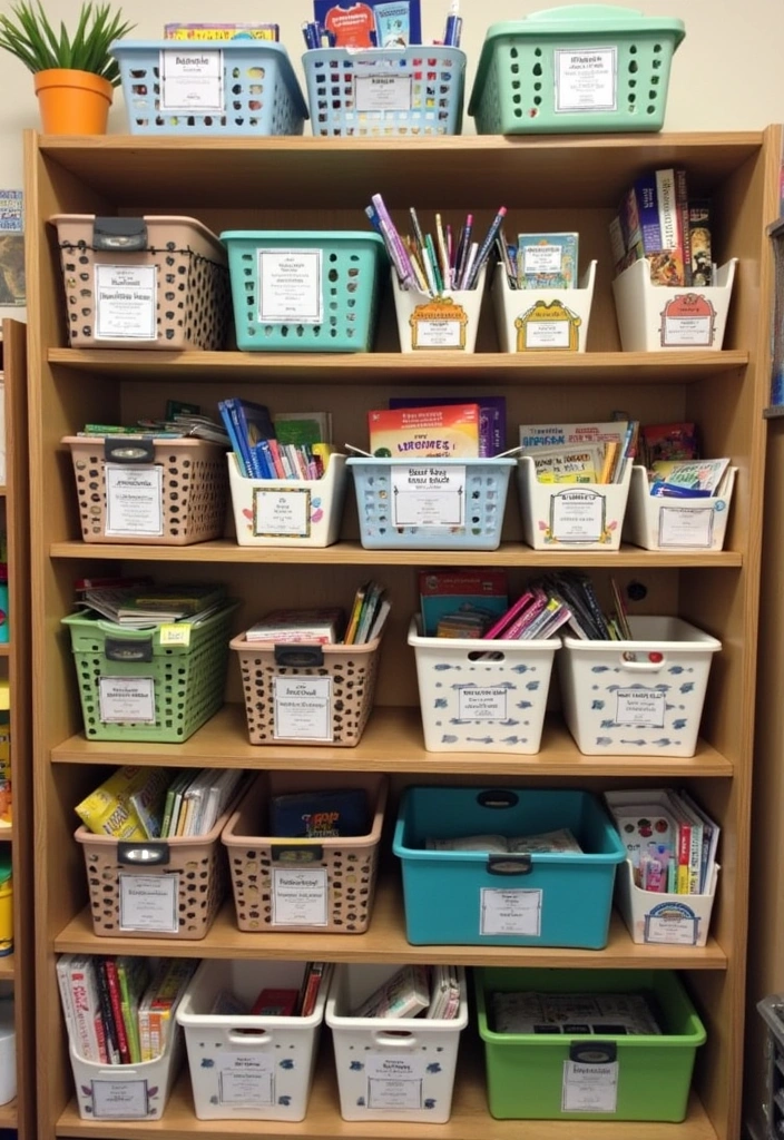 23 Homeschool Room Design Ideas - 17. Organized Resource Area