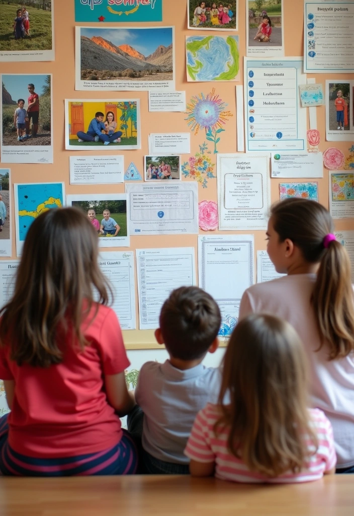 23 Homeschool Room Design Ideas - 20. Family Learning Wall