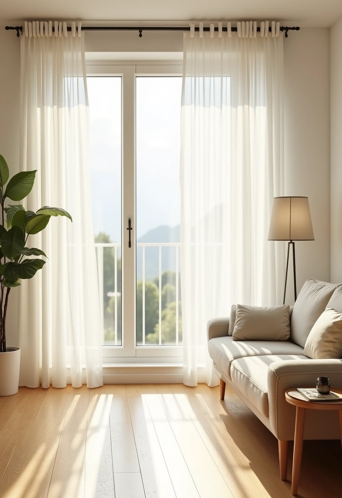 23 Japandi Living Room Design Ideas - 10. Natural Light Emphasis