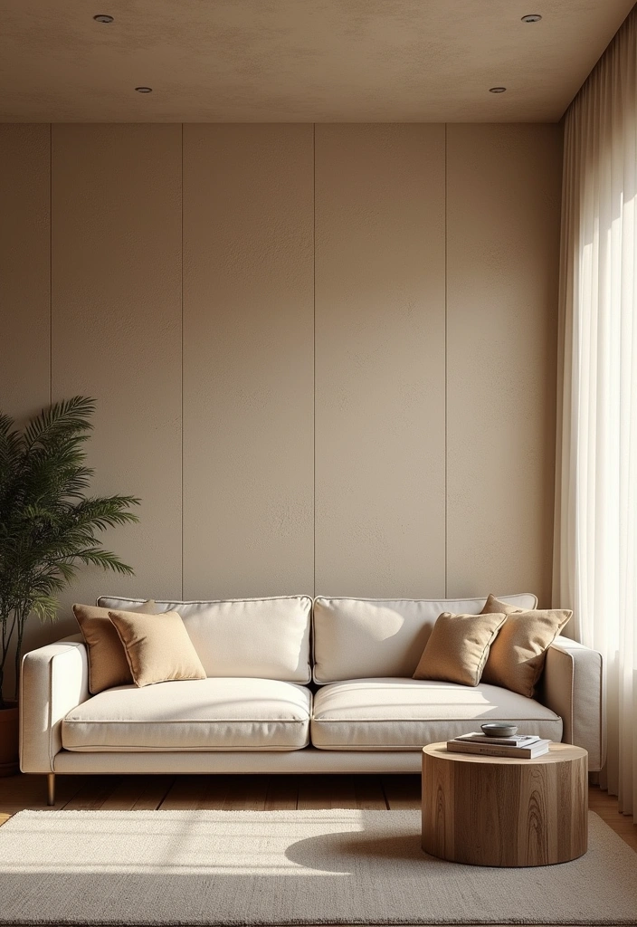 23 Japandi Living Room Design Ideas - 12. Textured Walls