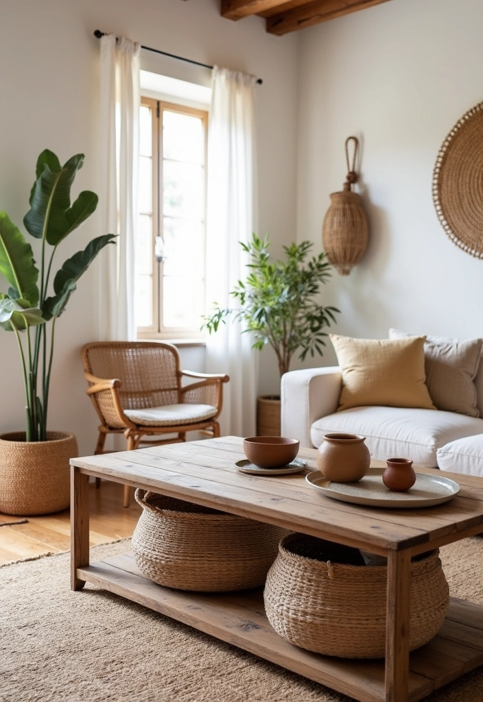 23 Japandi Living Room Design Ideas - 15. Incorporating Artisanal Pieces