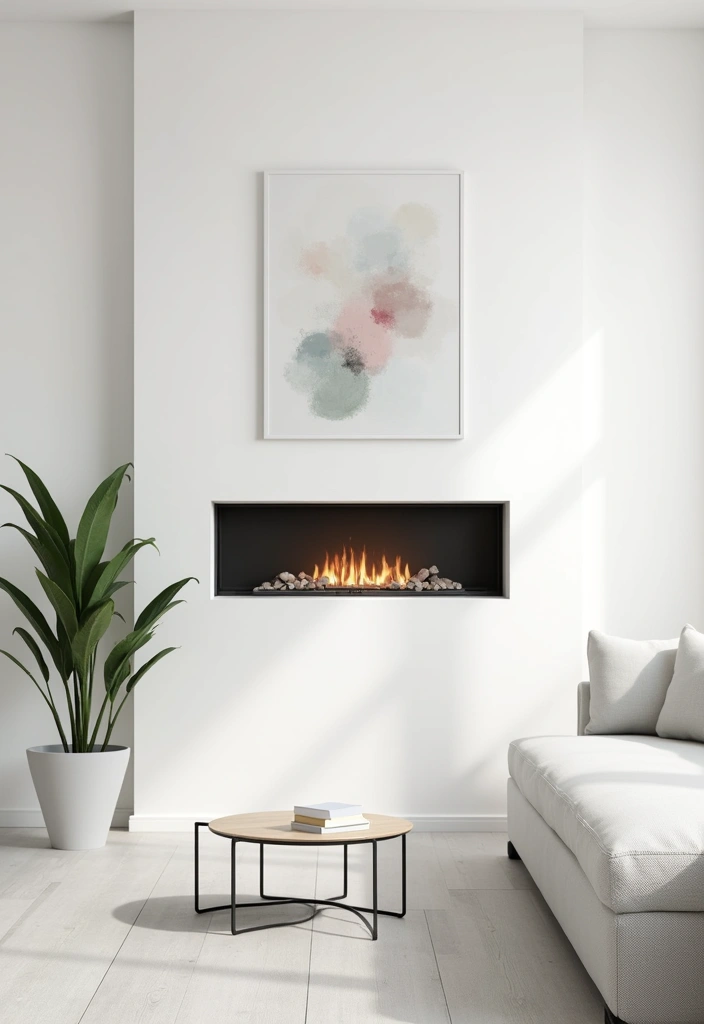 23 Modern Fireplace Wall Living Room Ideas - 1. Minimalist Elegance