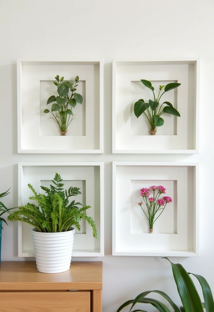 23 Plant Wall Shelf Ideas to Transform Your Home Decor - 14. Customized Plant Wall Art