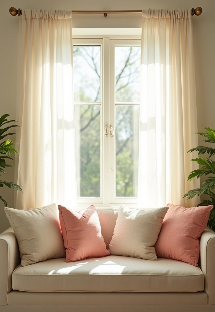 23 Spring Decorating Ideas for the Home - 12. Light and Airy Curtains