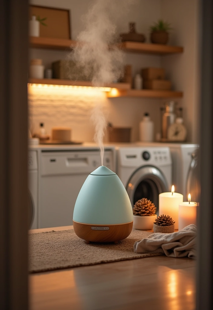 23 Stacked Laundry Room Ideas for Small Spaces - 20. Fresh Scents and Aromatherapy