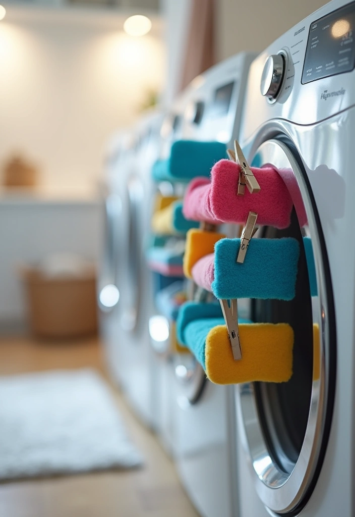23 Stacked Laundry Room Ideas for Small Spaces - 6. Magnetic Organizers