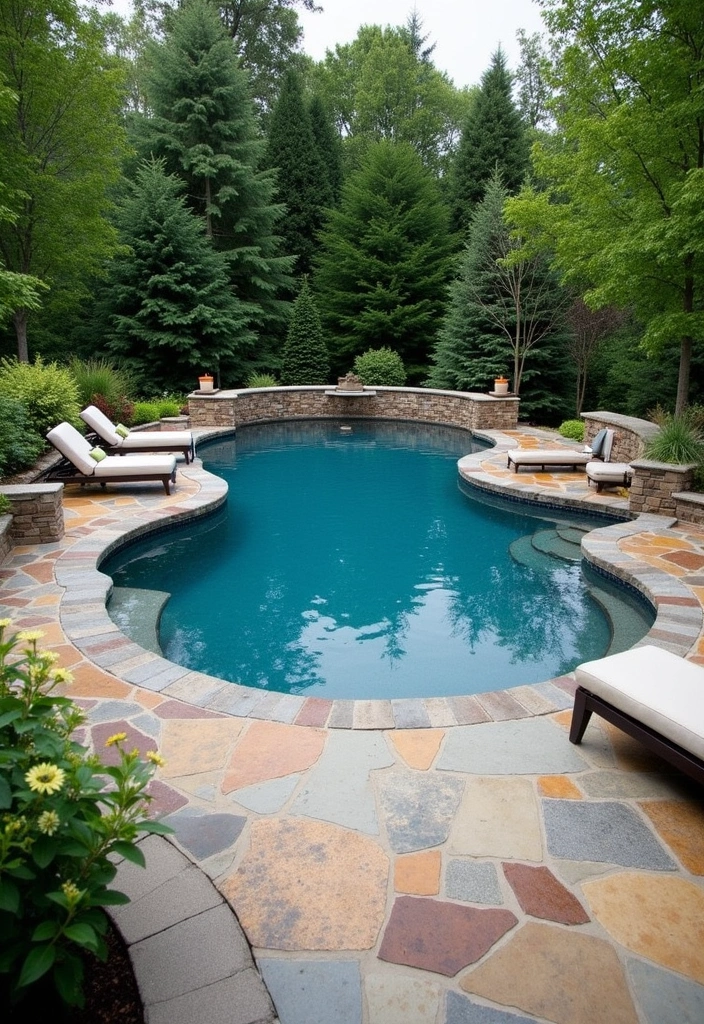 23 Stunning Semi Inground Pool Ideas for Your Backyard Oasis - 11. Natural Stone Surrounds