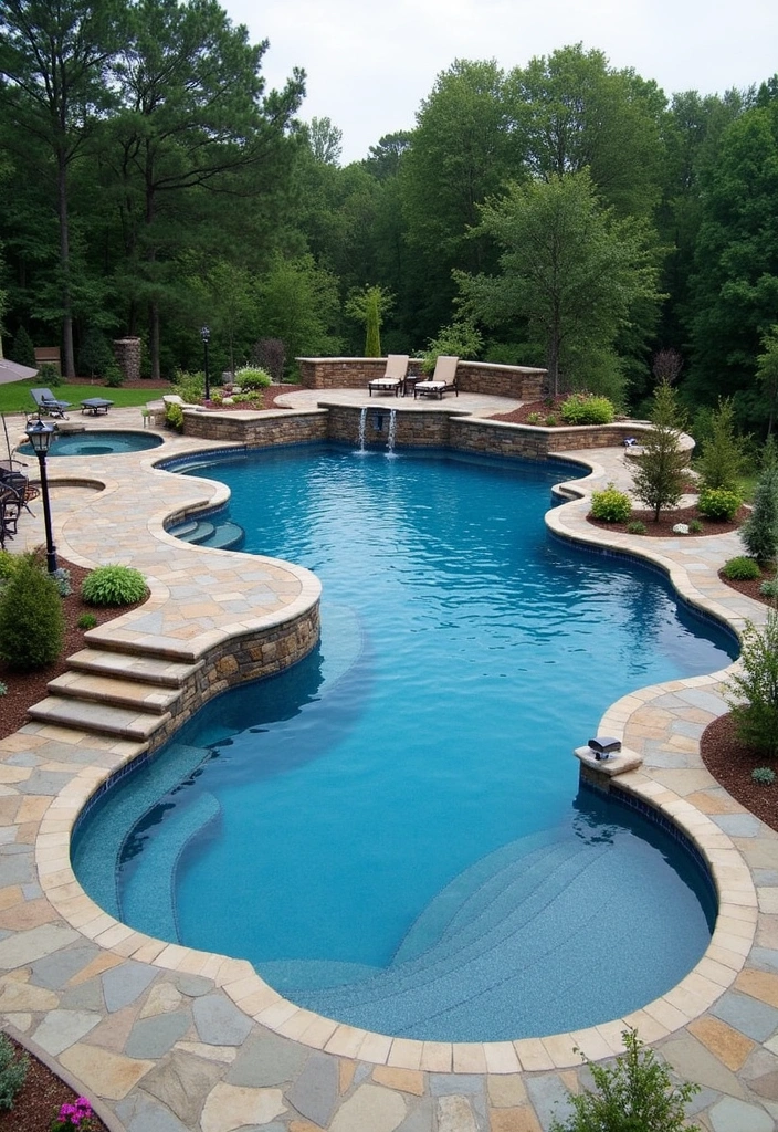 23 Stunning Semi Inground Pool Ideas for Your Backyard Oasis - 12. Multi-Level Pool Design