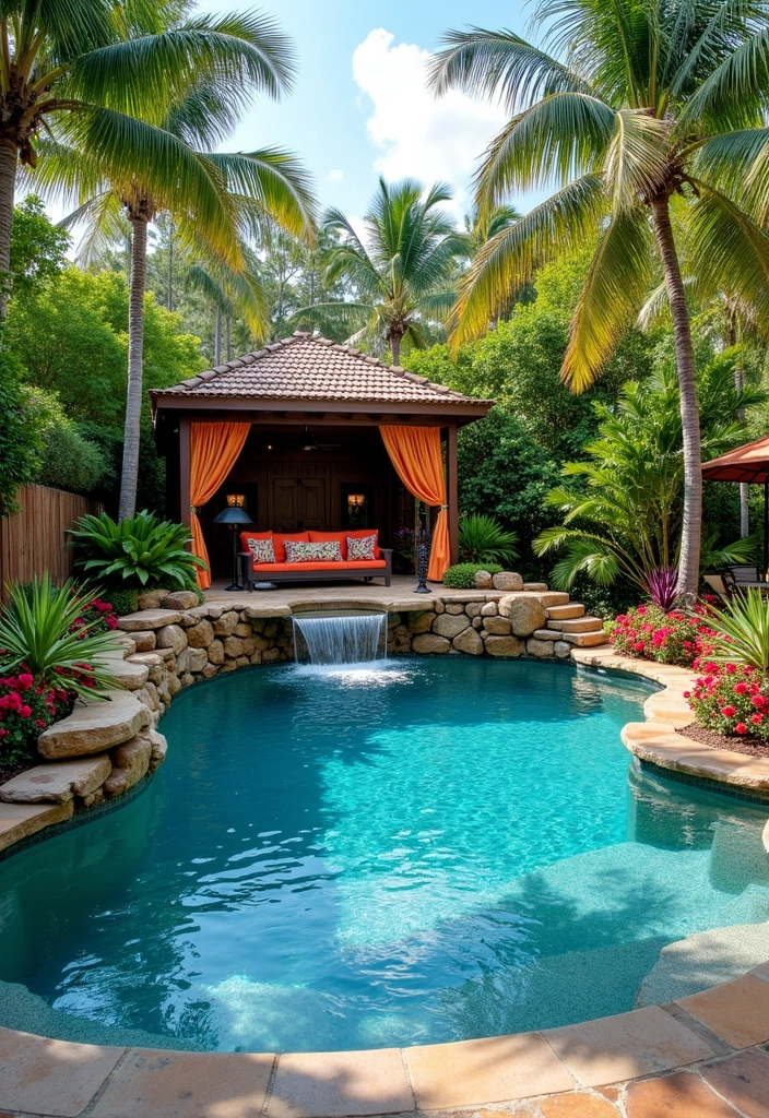 23 Stunning Semi Inground Pool Ideas for Your Backyard Oasis - 2. Tropical Paradise Retreat