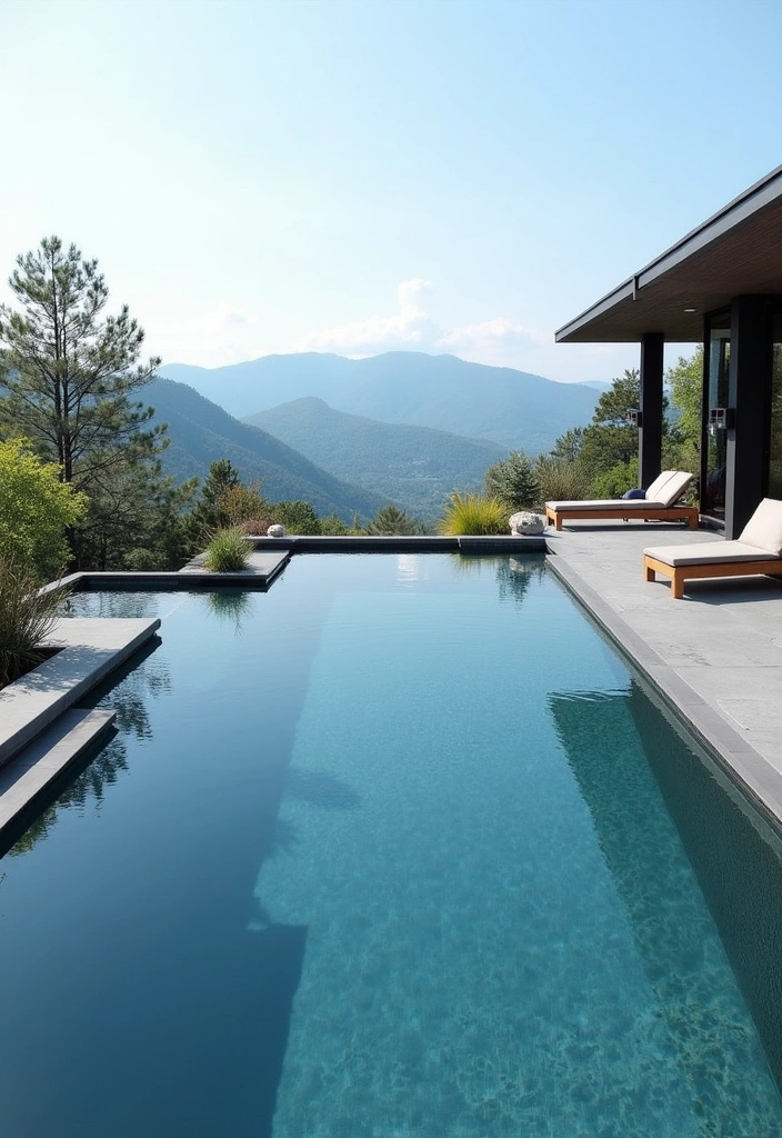 23 Stunning Semi Inground Pool Ideas for Your Backyard Oasis - 4. Elegant Infinity Edge Pool