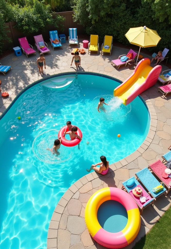 23 Stunning Semi Inground Pool Ideas for Your Backyard Oasis - 5. Family-Friendly Fun Zone