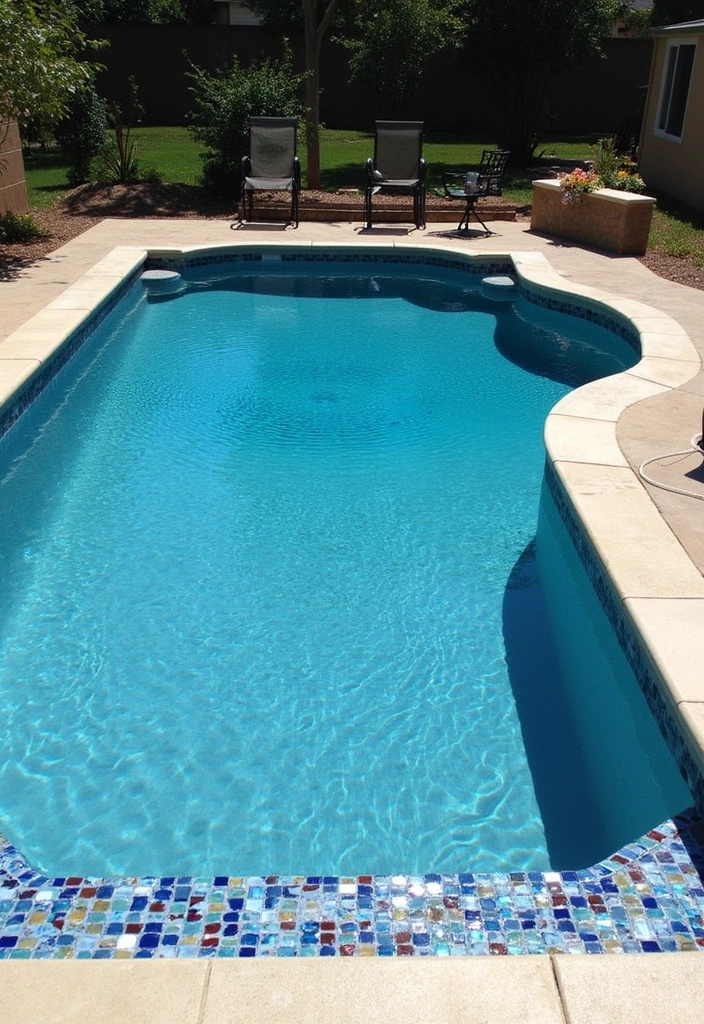 23 Stunning Semi Inground Pool Ideas for Your Backyard Oasis - 9. Colorful Mosaic Tile Accents