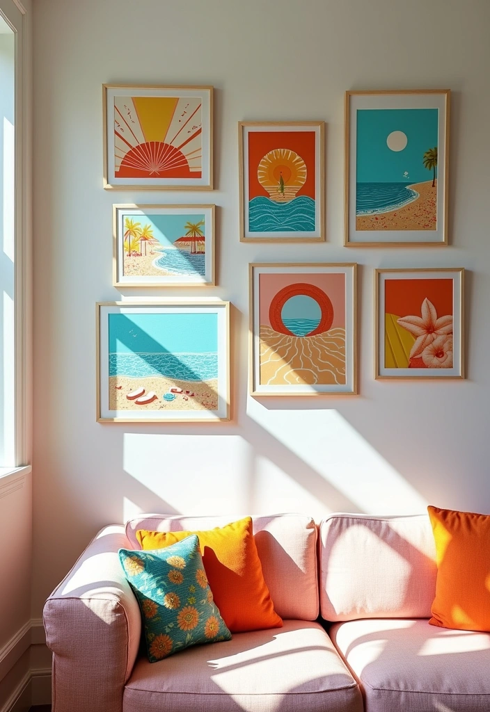 23 Summer Room Decor Ideas to Brighten Your Space - 9. Incorporate Whimsical Artwork