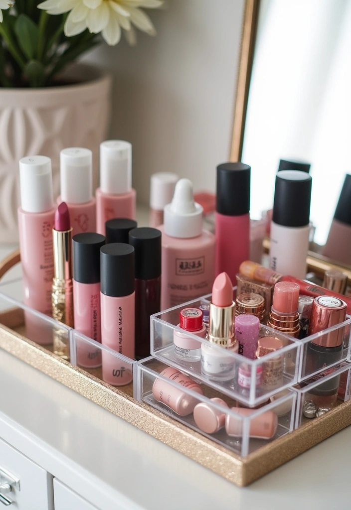 24 Beauty Room Decor Ideas - 14. Beauty Product Display