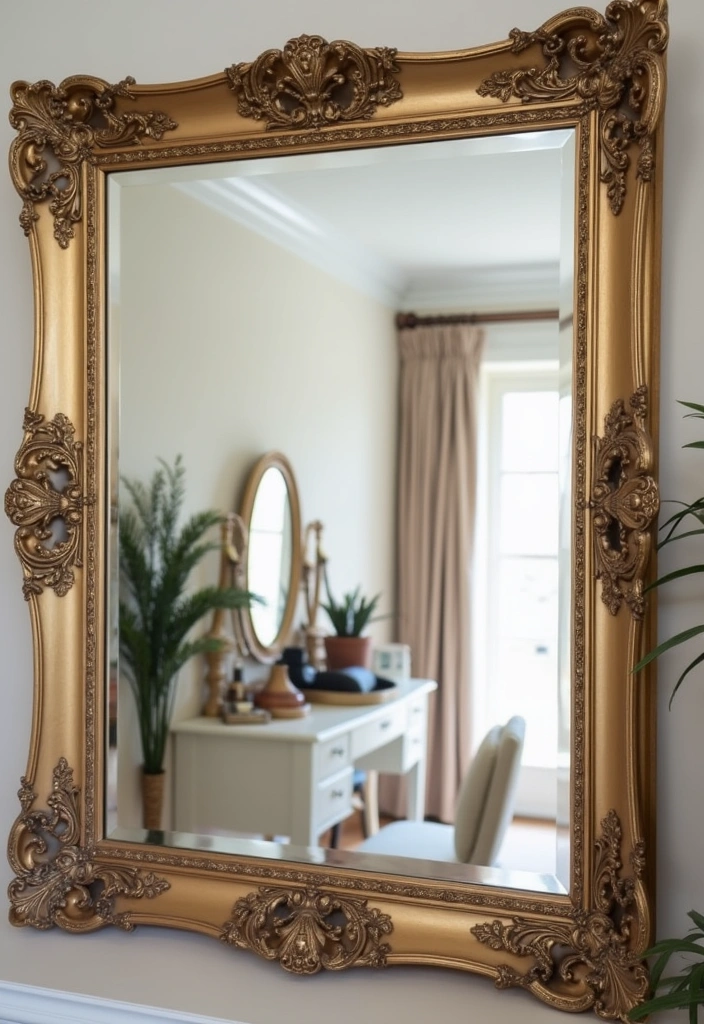 24 Beauty Room Decor Ideas - 7. Beautifully Framed Mirrors