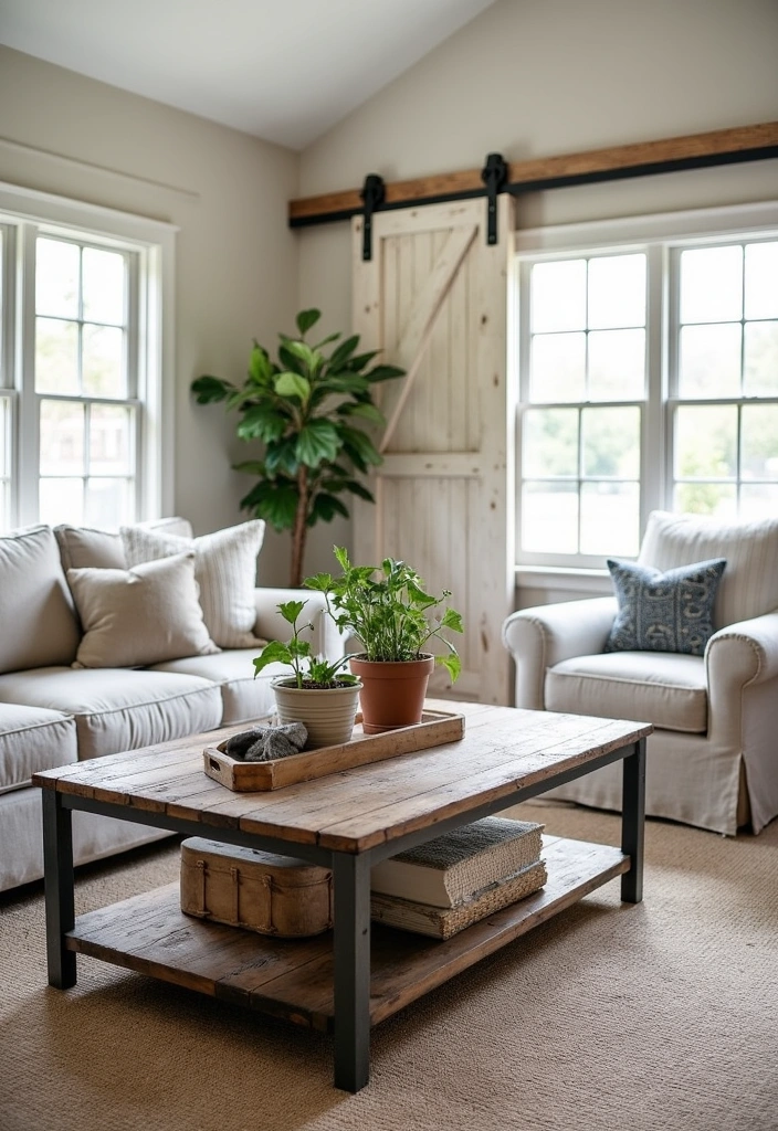 24 Cosy Cottage Living Room Ideas - 13. Farmhouse Style