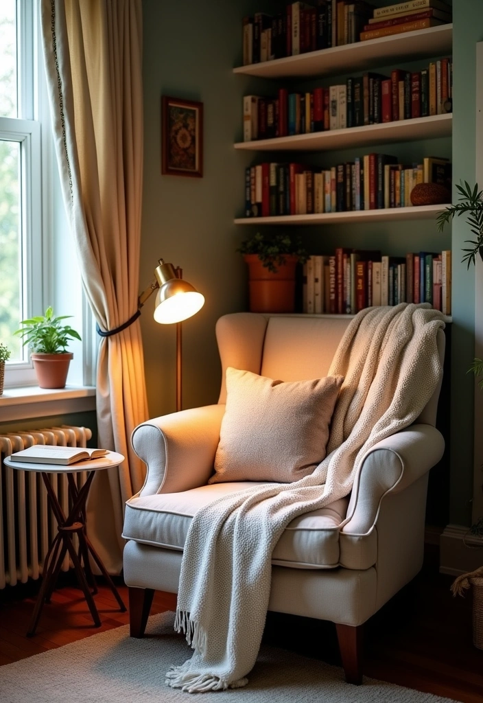 24 Cosy Cottage Living Room Ideas - 17. Serene Nooks