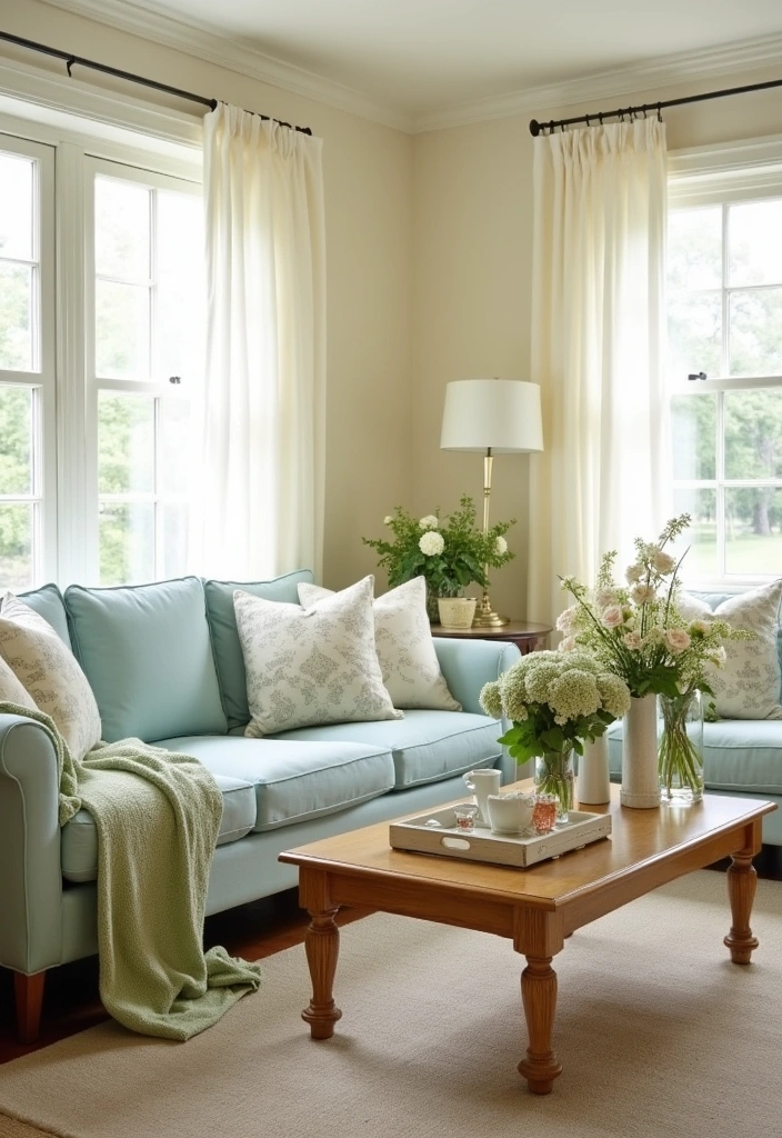 24 Cosy Cottage Living Room Ideas - 2. A Soft Color Palette