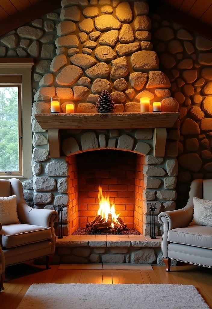 24 Cosy Cottage Living Room Ideas - 3. Cozy Fireplaces