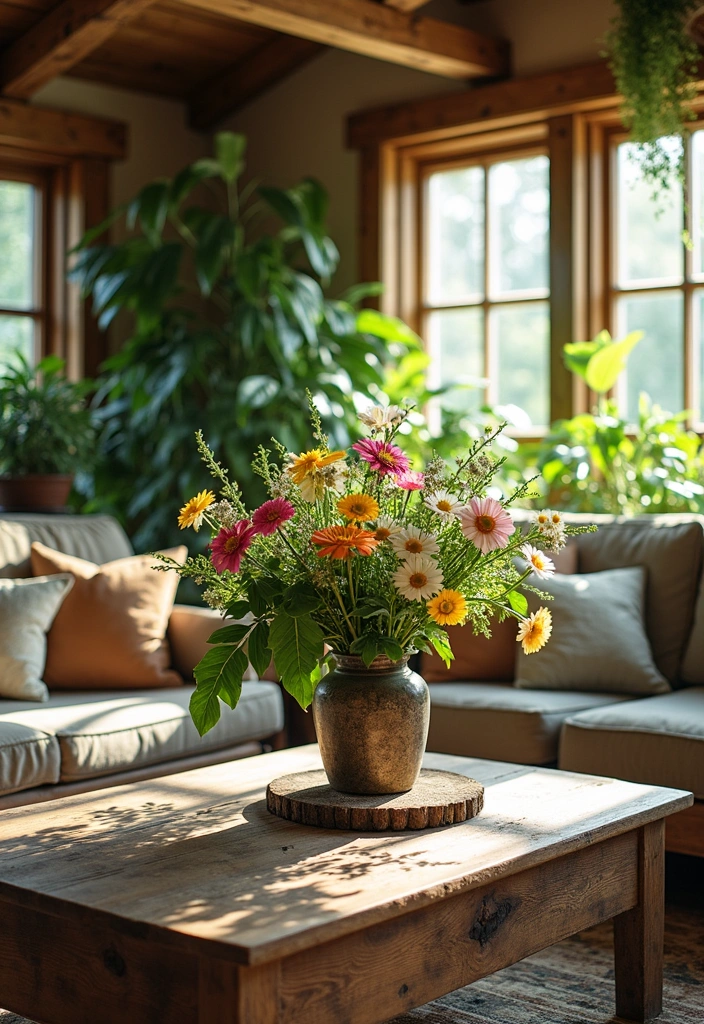 24 Cosy Cottage Living Room Ideas - 6. Incorporate Nature