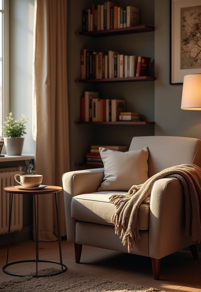 24 Cozy Living Room Inspiration Ideas - 10. Cozy Nooks