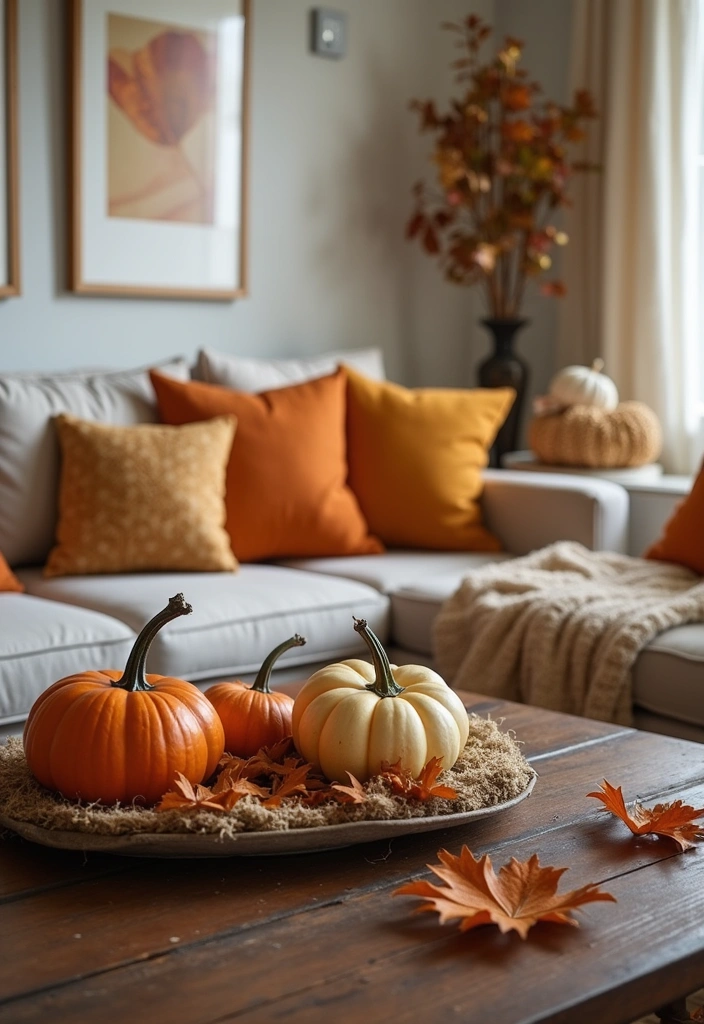 24 Cozy Living Room Inspiration Ideas - 12. Seasonal Decor