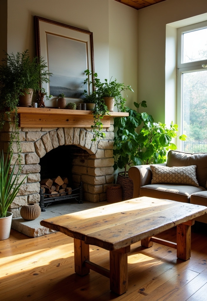 24 Cozy Living Room Inspiration Ideas - 5. Natural Elements