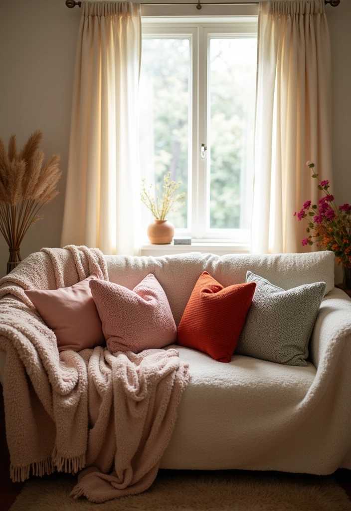 24 Cozy Living Room Inspiration Ideas - 7. Soft Fabrics