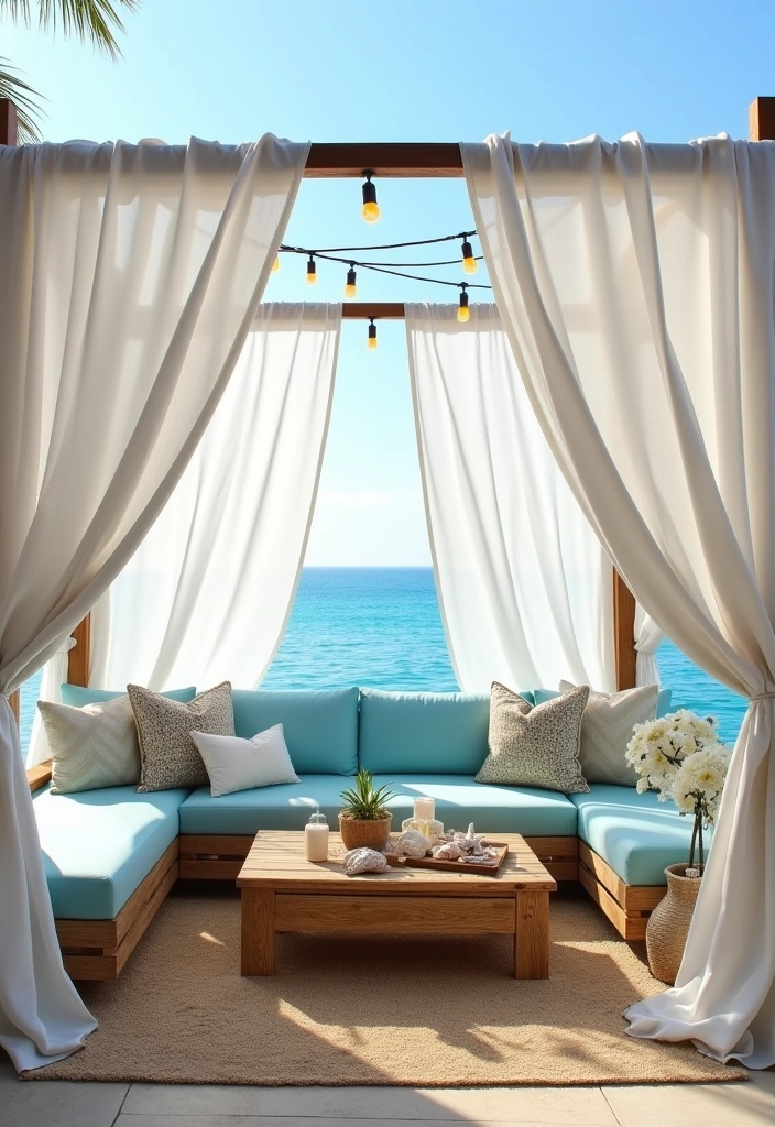 24 Pool Cabana Ideas for Ultimate Outdoor Relaxation - 1. Coastal Chic Cabana