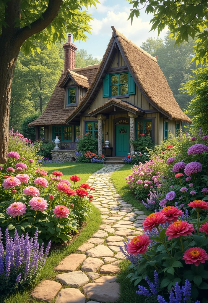 24 Stunning Flower Bed Ideas for Your Garden Decor - 1. Whimsical Cottage Garden