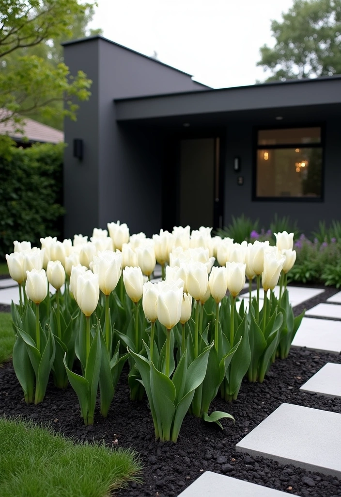 24 Stunning Flower Bed Ideas for Your Garden Decor - 2. Modern Minimalist Flower Bed