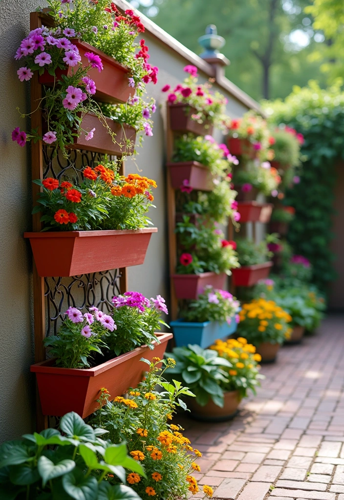 24 Stunning Flower Bed Ideas for Your Garden Decor - 4. Vertical Flower Bed