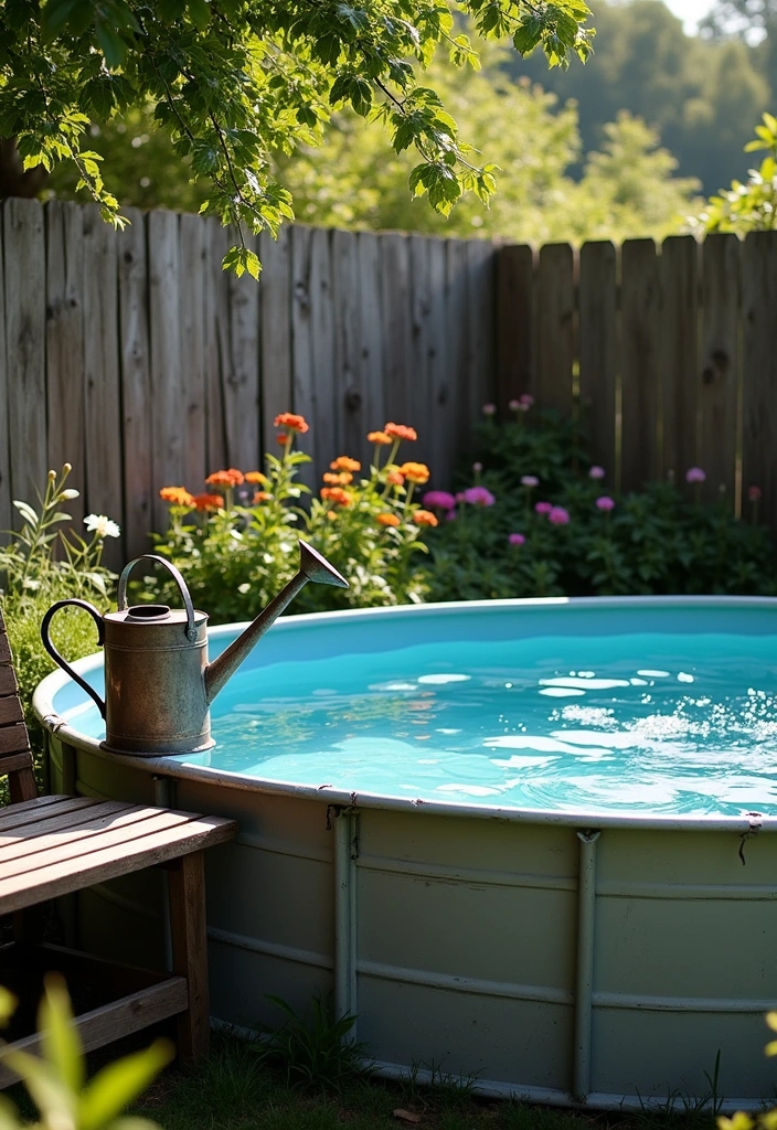 24 Stunning Stock Tank Pool Ideas for Your Backyard Aesthetic - 1. Rustic Farmhouse Charm