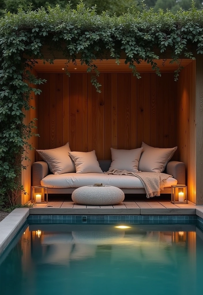 24 Stunning Stock Tank Pool Ideas for Your Backyard Aesthetic - 13. Cozy Nook